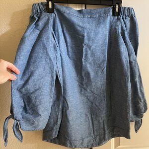 Free People, off the shoulder linen top, size XS, worn once